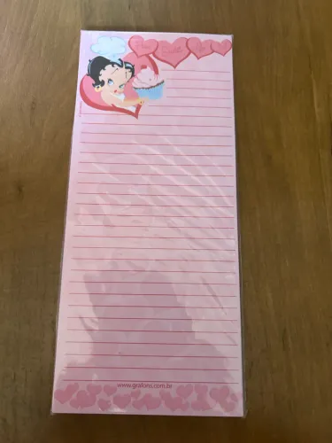 Bloco lista de compra Betty Boop 30 folhas vintage