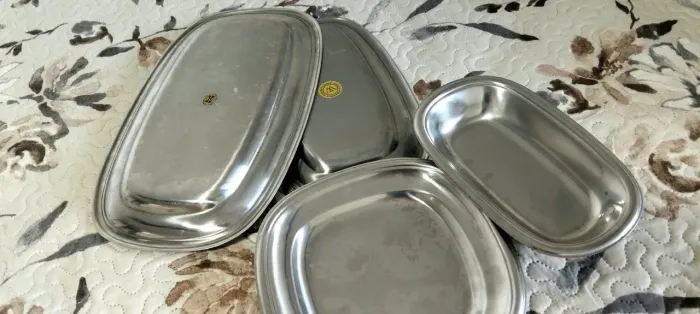 4 travessas WOLFINOX-STEEL 18/8 MADE IN BRASIL QUALITY