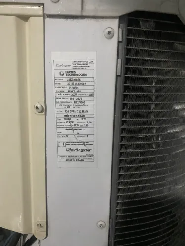 Ar condicionado springer  Modelo 42FNCA 1855 / 18.000 BTU