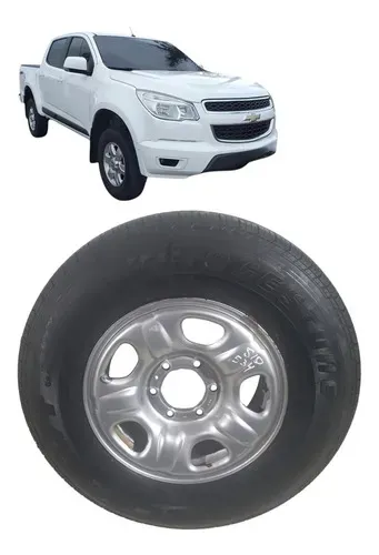 Roda Step 16 Com Pneu 245 70 R16 Chevrolet S10 Prateado