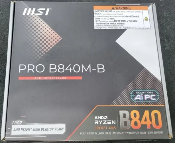 Placa Mãe  MSI Pro B840M-B Socket AM5 para Ryzen serie 9000