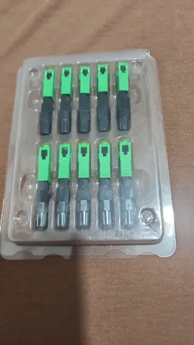 Fast Conector Reutilizável Ftth SC/APC Verde FIbra (10 Unidades)