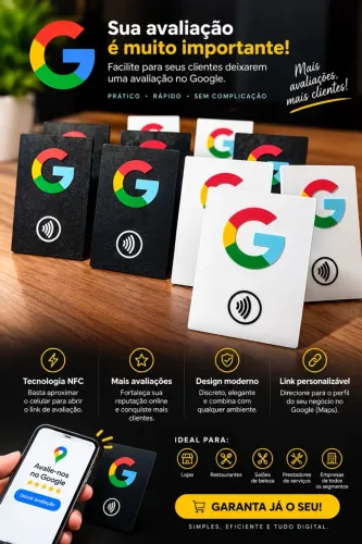 Placas NFC - google avaliações