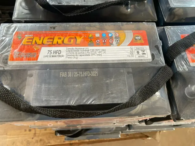 Bateria de caminhonete Energy 75 amperes (NOVA)