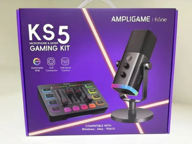 Kit Fifine Microfone + Mesa De Som