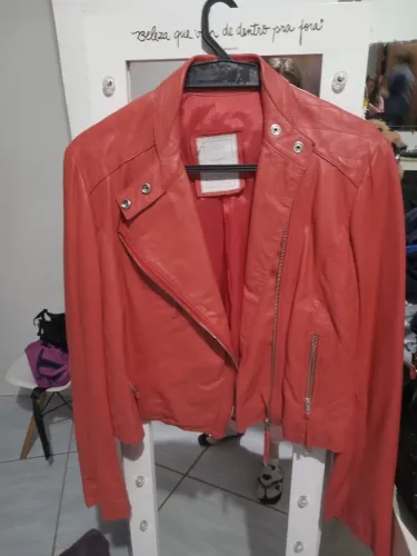 ? JAQUETA DE COURO LEGÍTIMO ? MARCA MOB ?<br> <br>Modelo biker cor lar