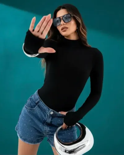 /Blusa Feminina Segunda Pele Gola Alta https://meli.la/1HeC8pm