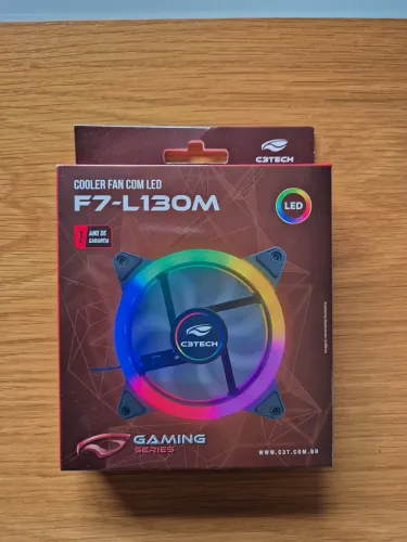 Ventoinha C3Tech F7-L130M 120mm RGB 12V Molex 4 Pinos 7 Lâminas