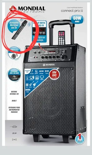 Microfone sem fio para caixa Mondial Cm 02. Ou outra que trabalha na frequência 260.3 mh