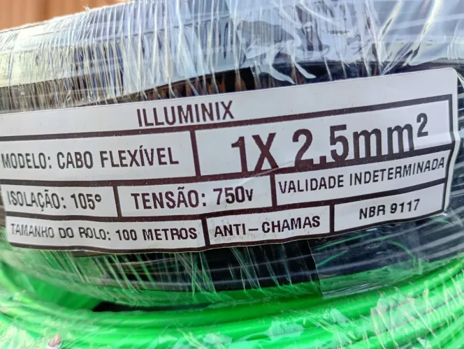 FIO 2.5 MM CABO FLEXÍVEL COBRE