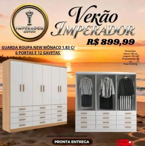 Guarda roupa de casal 12 gavetas e 6 portas