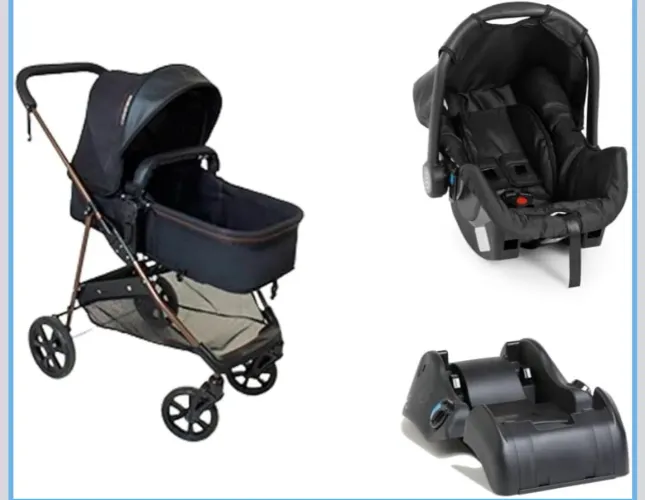 Kit Carrinho de Bebe, Moises, Bebê Conforto. Napoli Galzerano