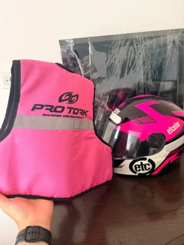 Capacete infantil pro tork + colete