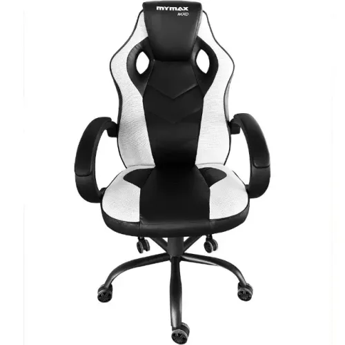 CADEIRA GAMER MYMAX MX0 GIRATORIA PRETO/BRANCO (MGCH-MX0/WH) (150KG)