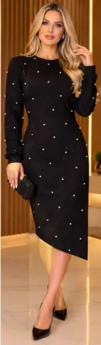 Vestido Social com Pérolas NOVO Tam G/GG