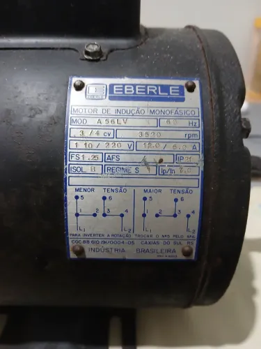 Motor indução monofasico EBERLE