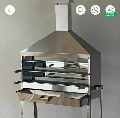 Vendo Churrasqueira de aço inox praticamente NOVA