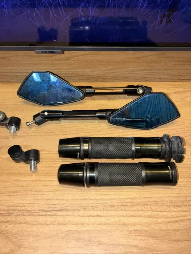Kit retrovisor e manopla esportivo. Crosser, titan, fan e twister