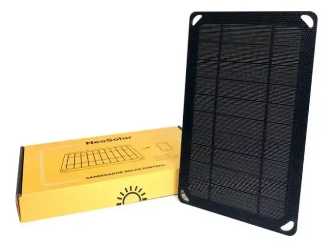 Carregador Solar Portátil Entrada Usb 10w Neosolar<br><br>