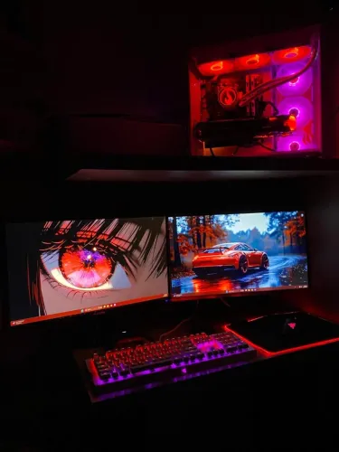 Setup Gamer Completo Ryzen 7 5800X + RX 6700 XT + 2 Monitores