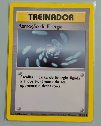 Carta treinador Remoção de Energia original Base set SP