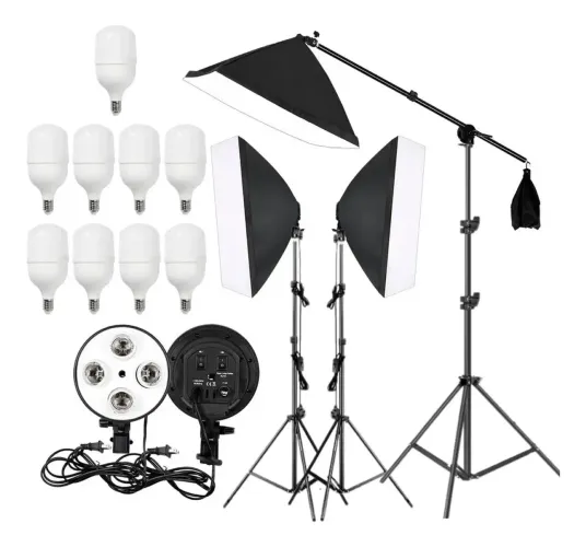 Kit iluminação Triplo com softbox 
