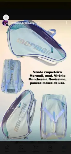 Raqueteira Mormaii Vitória Marquezine Original - Pouco Usada - Excelente Estado