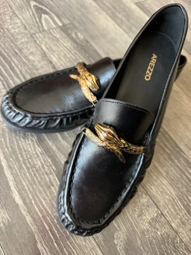Mocassim Arezzo preto 