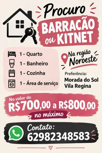 Barracão ou kitnet região noroeste