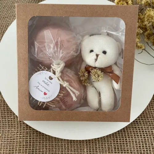 Kit presente/lembrancinha dia dos namorados sabonete e ursinho Natura 