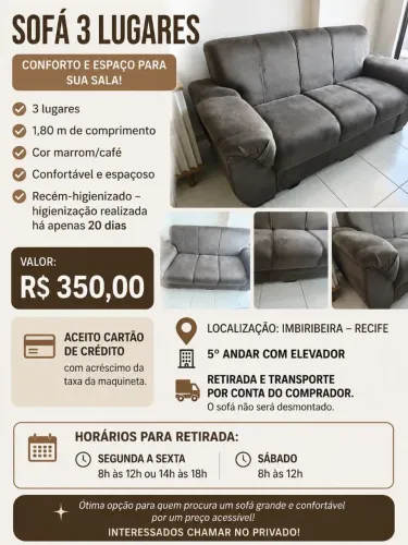 Sofá 3 lugares