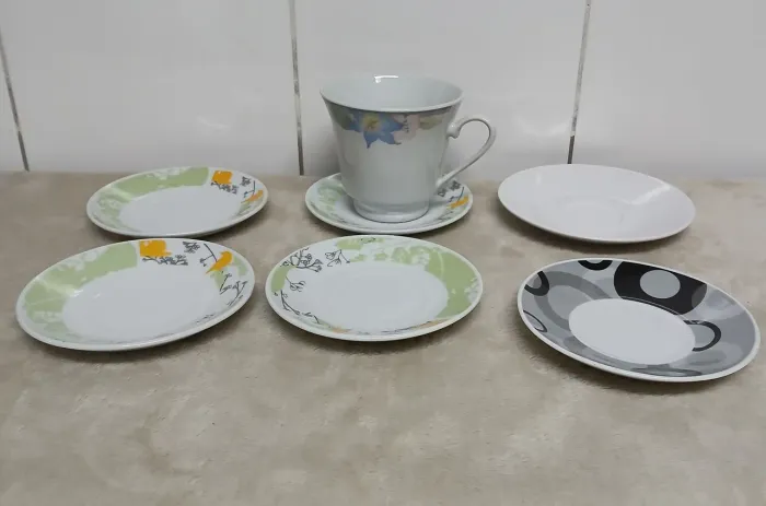 Kit 6 Pires e 1 Xícara de 200 ml Colecionador Antiquário