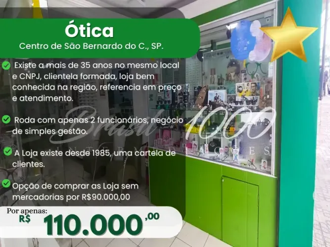 Ótica no Centro de São Bernardo do C., SP. (Cod. 106912)