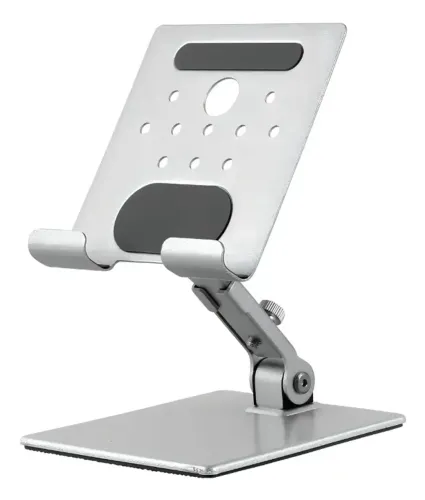 Suporte mesa smartphone e tablets Xundd Ajustável Prata até 13 Polegadas