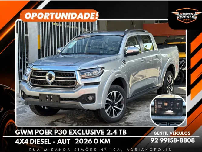 GWM Poer P30 EXCLUSIVE 2.4 16V TURBO 4X4 AUT. 2026