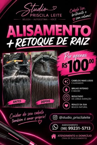 Cabelo, make e sobrancelhas domicílio