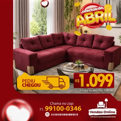Sofá de canto frete gratis entrego hoje R$ 1.099,99 a vista 