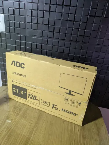 NOVO - Monitor Gamer Aoc 21.5" Full HD, 120Hz, 1Ms, Widescreen VA