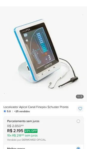 Localizador apical odontologico