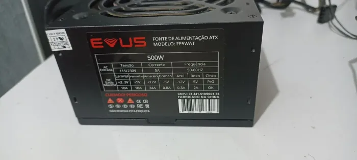 Fonte nova 500w 80 plus bronze