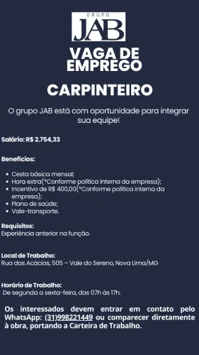 CARPINTEIRO (OBRAS) 