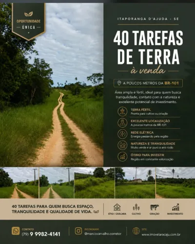 Terreno com 40 tarefas