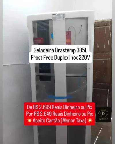 Geladeira Brastemp 385L Frost Free Inox 220V