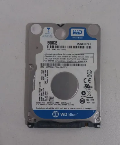 HD Notebook Slim 500 GB / Garantia<br>