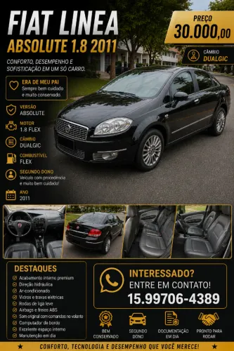 Fiat Linea Absolute 1.9/1.8 Flex Dualogic 4P 2011