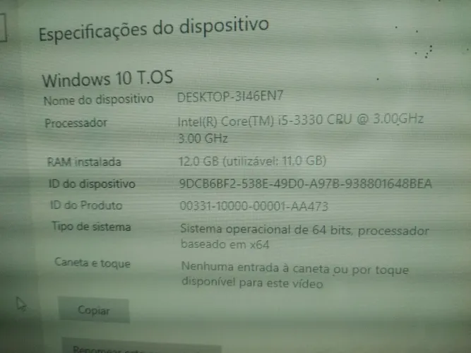 Computador gamer processador in 5 de terceira geração 12 gigas de memória HD 2 1 tela