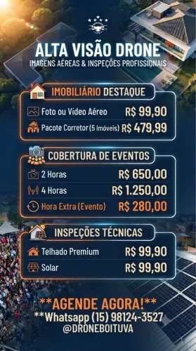 Serviços com drone