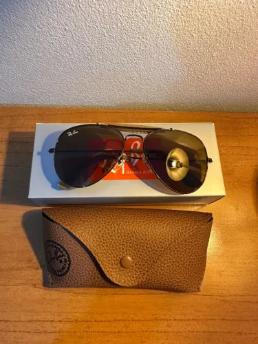 Ray-Ban Caçador / Aviador com Detalhes em Couro