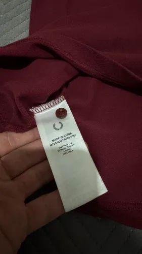Camisa polo Fred Perry masc Vinho 