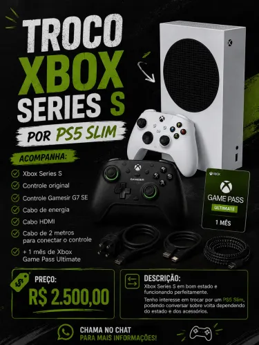 Troco Xbox series s por PS5 Slim